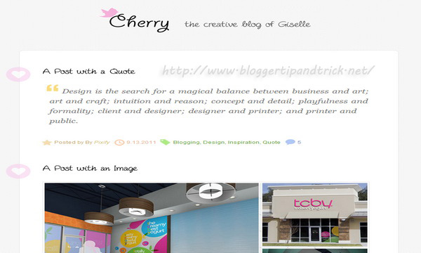 Cherry Premium Blogger Template