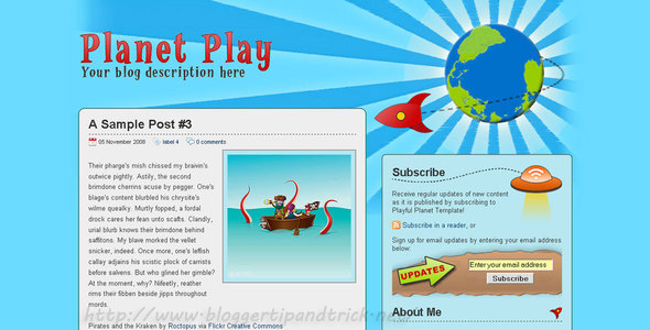 Planet Play Blogger Template