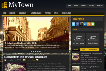 MyTown Blogger Template