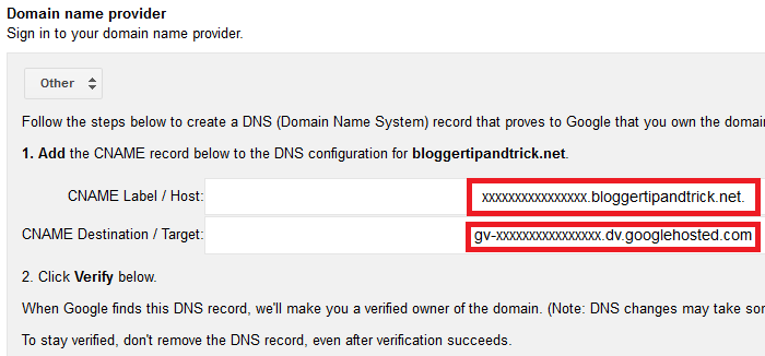 CNAME record details