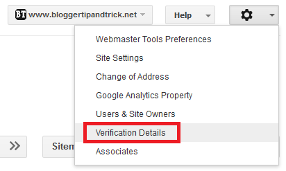 Verification Details - Google Webmaster Tools