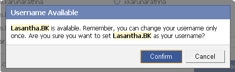 Confirm Your Facebook Username