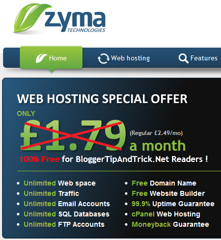 zyma webhosting features