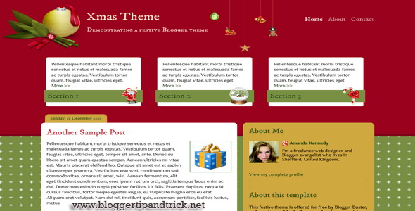 Blogger Buster Christmas Blogger Template