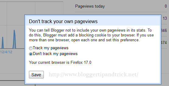 Blogger Track Pageviews