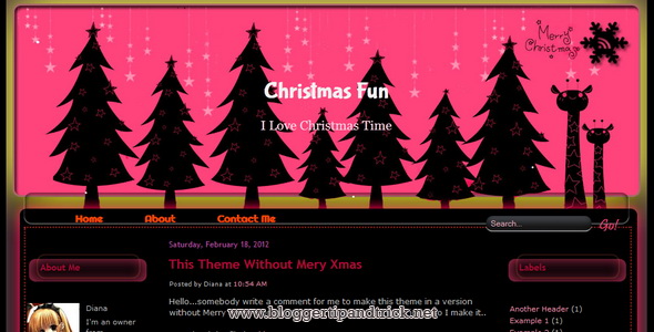 Christmas Fun Blogger Template