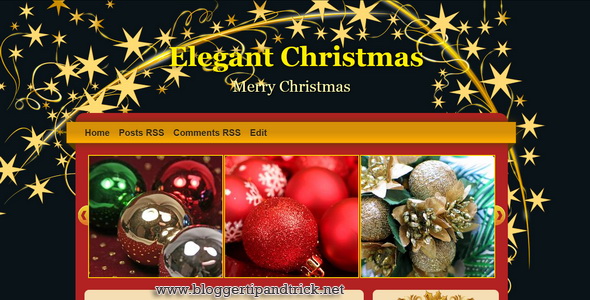 Elegant Christmas Blogger Template