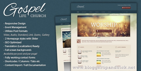 Gospel Premium WordPress Template