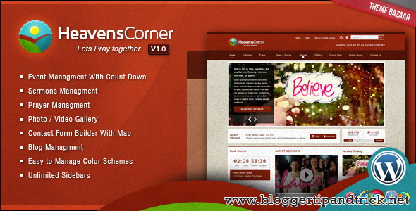 Heaven's Corner Premium WordPress Template