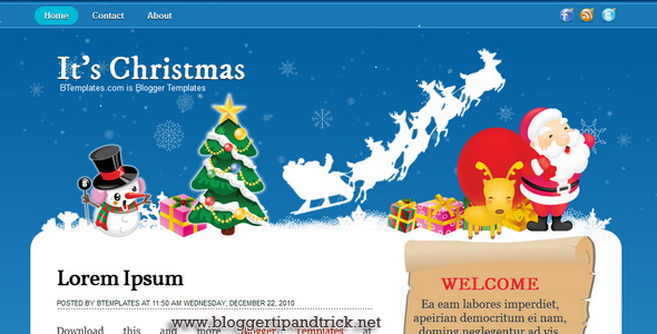 It’s Christmas Blogger Template