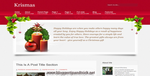 Krismas Blogger Template