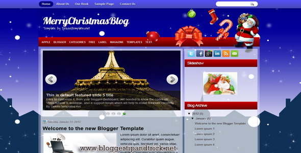 MerryChristmasBlog Blogger Template