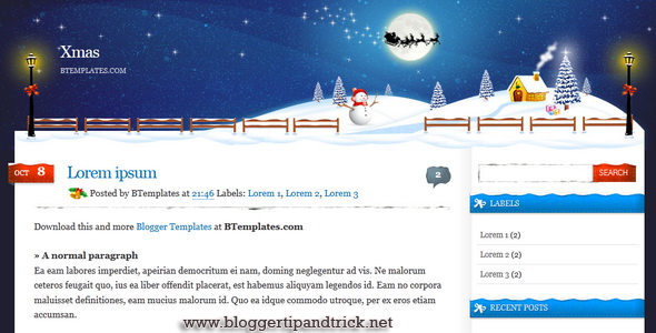 Xmas Blogger Template