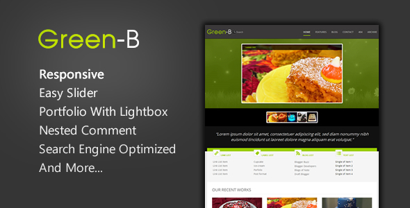 GreenB Blogger Template