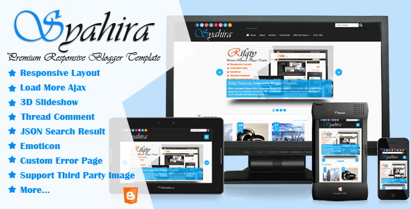 Syahira Blogger Template