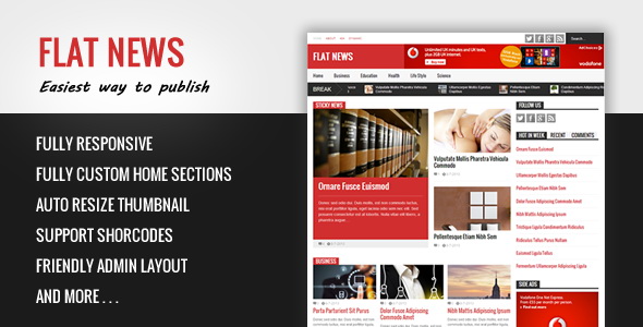 Flat News Premium Blogger Template