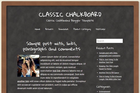 Classic Chalkboard Blogger Template