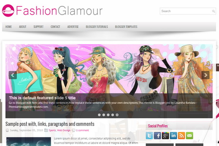 FashionGlamour Blogger Template