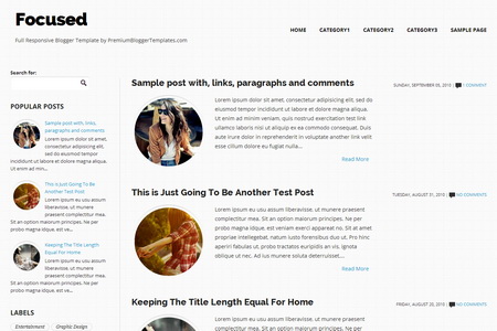 Focused Blogger Template