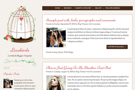 Lovebirds Blogger Template