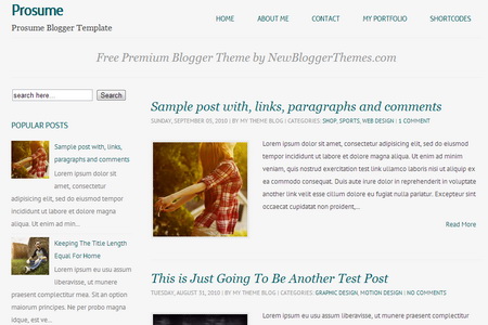 Prosume Blogger Template