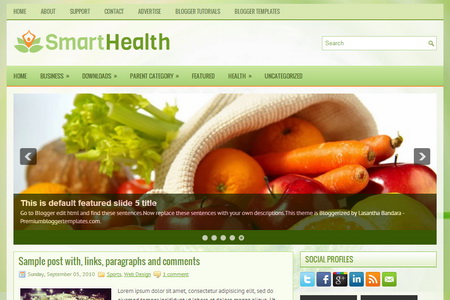 SmartHealth Blogger Template