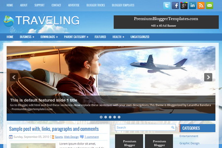 Traveling Blogger Template