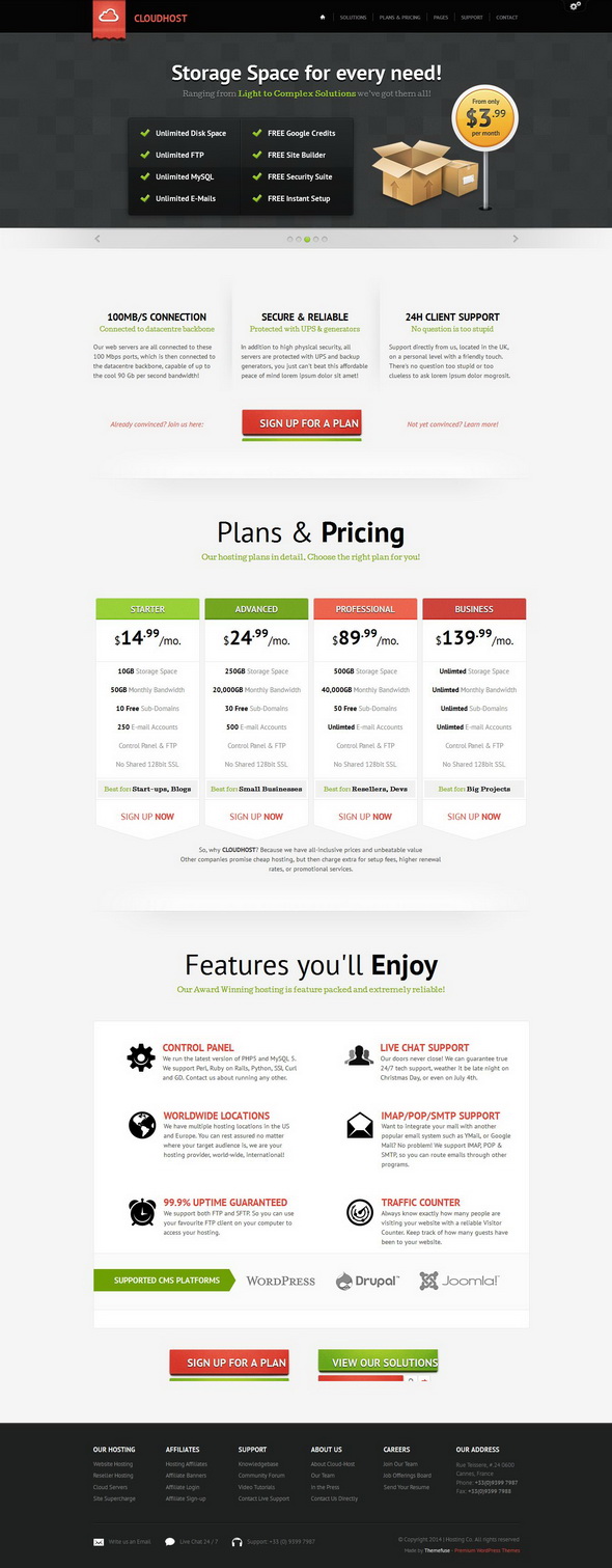 CloudHost - Hosting WordPress Theme