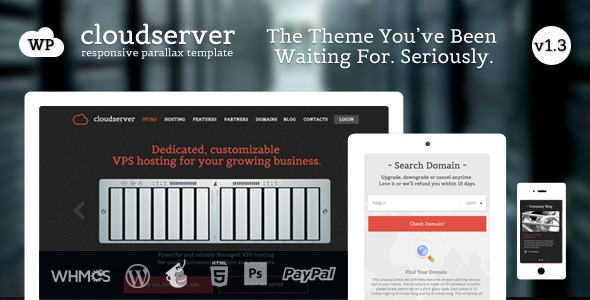 CloudServer - One Page Responsive Hosting Theme