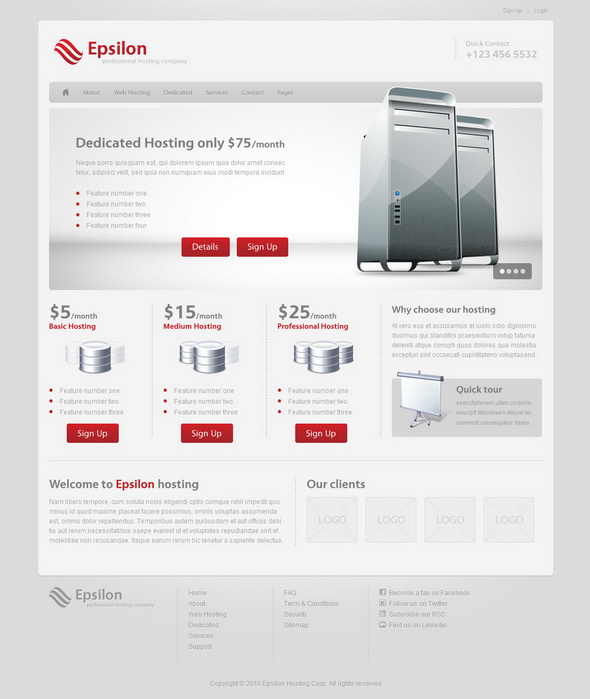 Epsilon - Hosting WordPress Theme