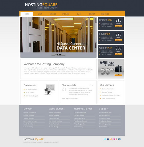 HostingSquare - Hosting WordPress Theme