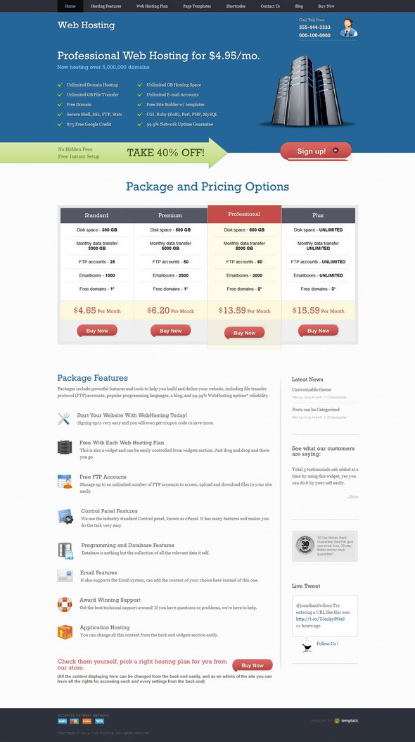 WebHosting WordPress Theme