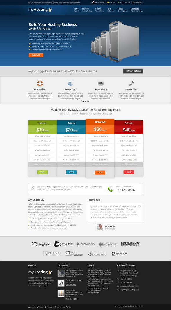 myHosting - Responsive Hosting & Business Theme