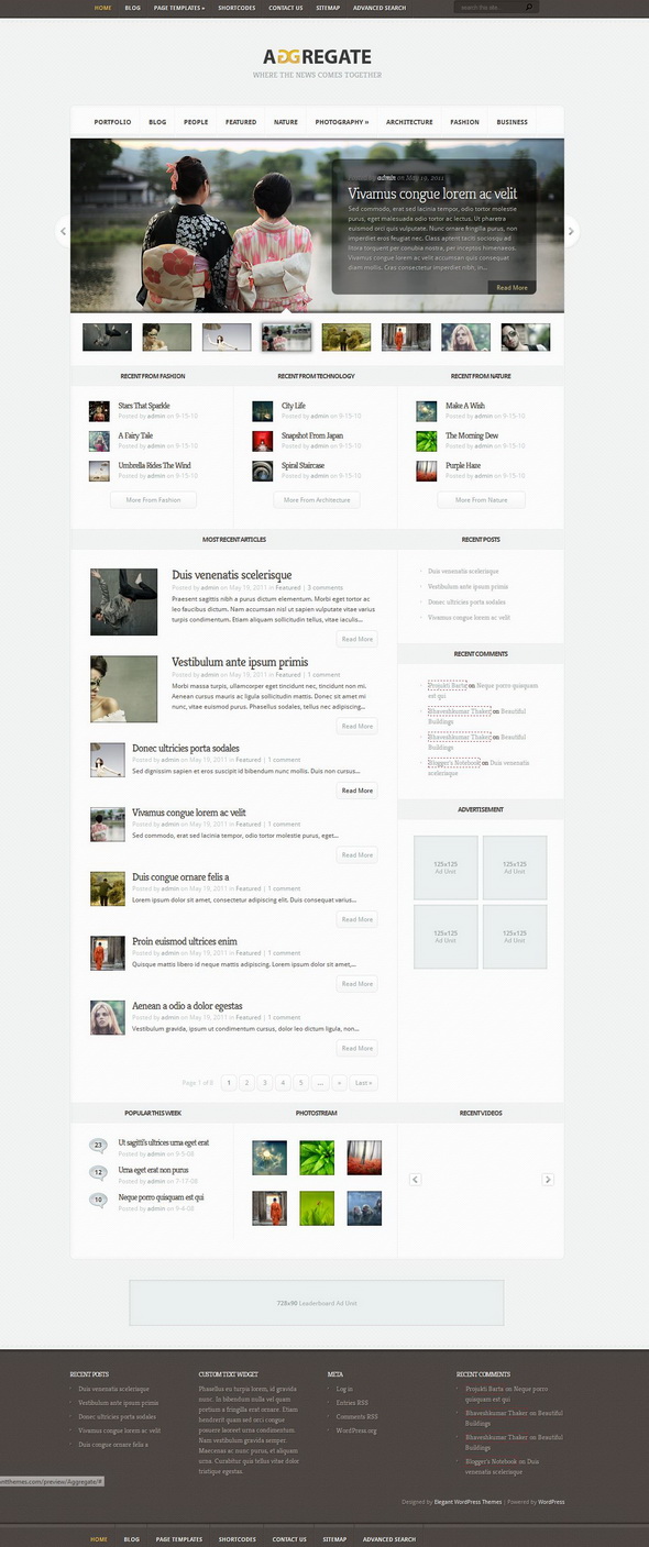 Aggregate WordPress Theme