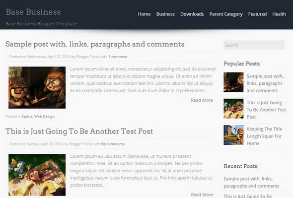 Base Business Blogger Template