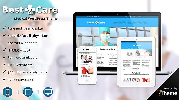  Bestcare – a WordPress Theme for Clinics, Doctors and Physicians