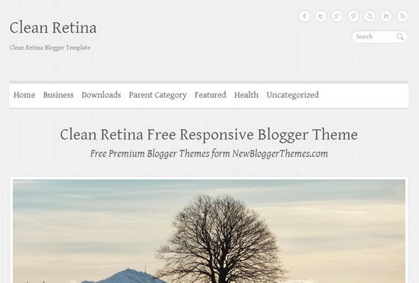 Clean Retina Blogger Template