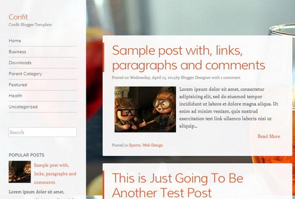 Confit Blogger Template