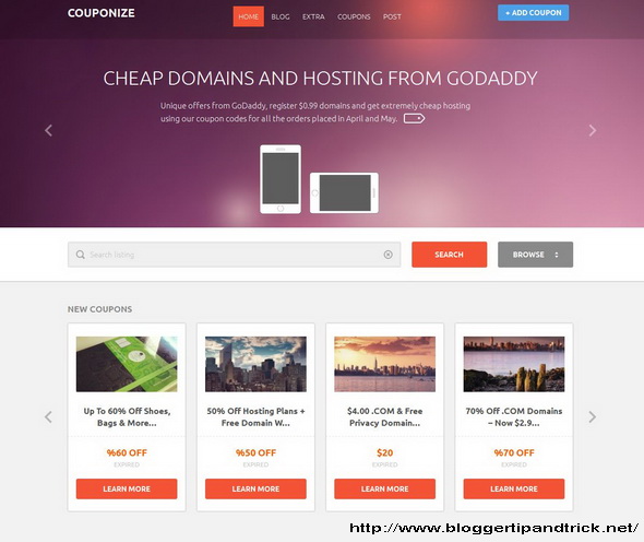Couponize - Responsive Coupons and Promo Theme