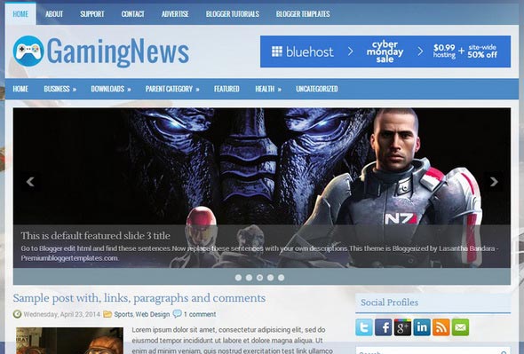 GamingNews Blogger Template