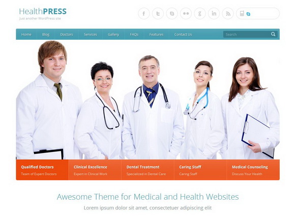 HealthPress - Health and Medical WordPress Theme 
