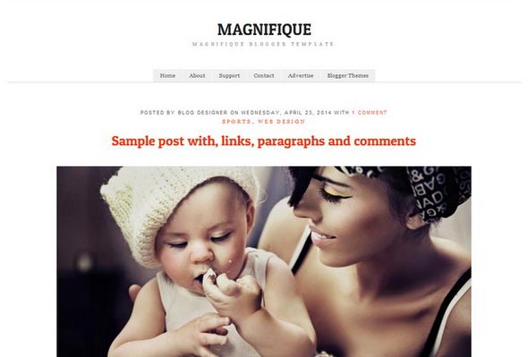 Magnifique Blogger Template