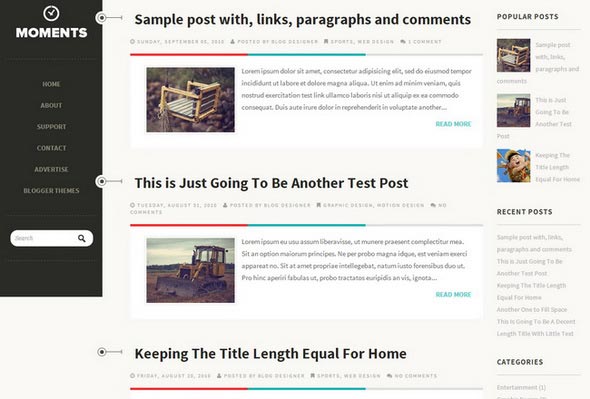 Moments Blogger Template