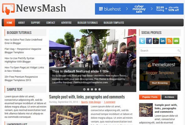 NewsMash Blogger Template