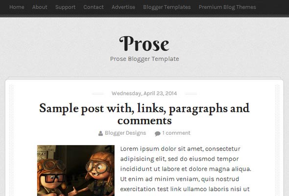 Prose Blogger Template