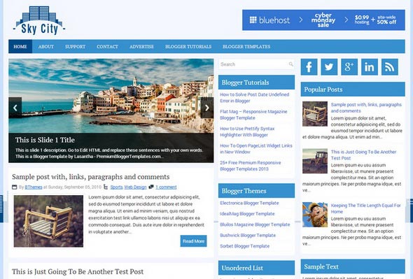 SkyCity Blogger Template