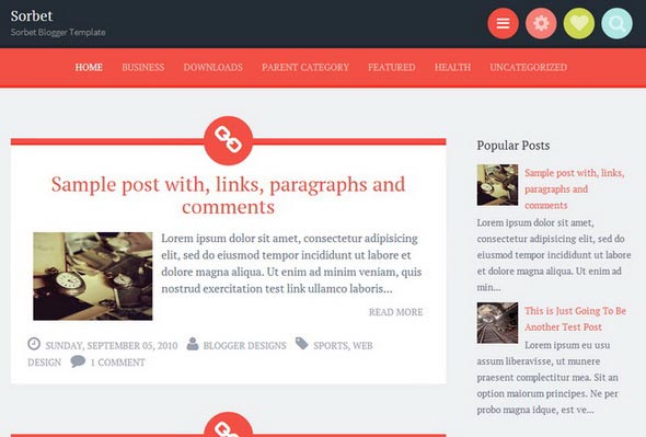 Sorbet Blogger Template