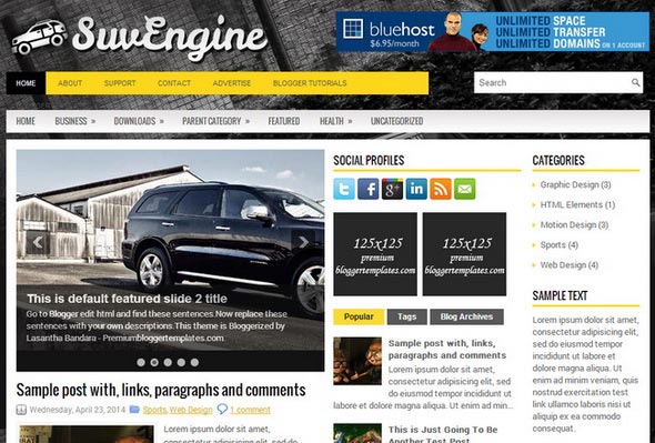 SuvEngine Blogger Template