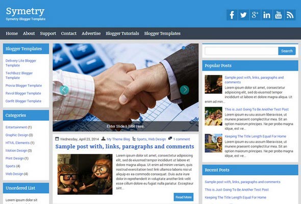 Symetry Blogger Template