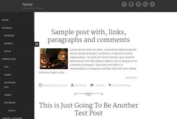 Syntax Blogger Template